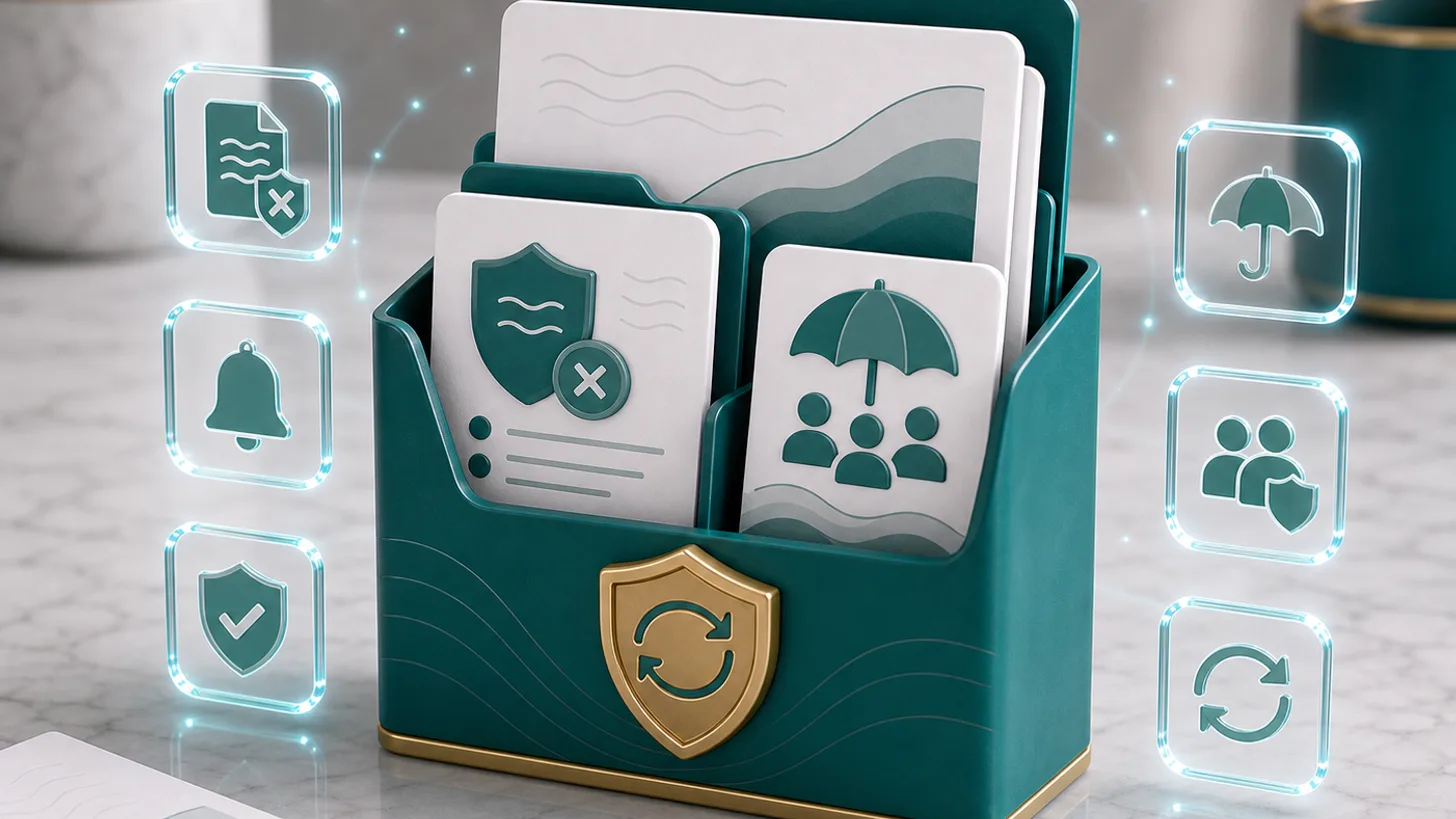 Business Insurance Cancellation + Reinstatement Kit illustrated overview
