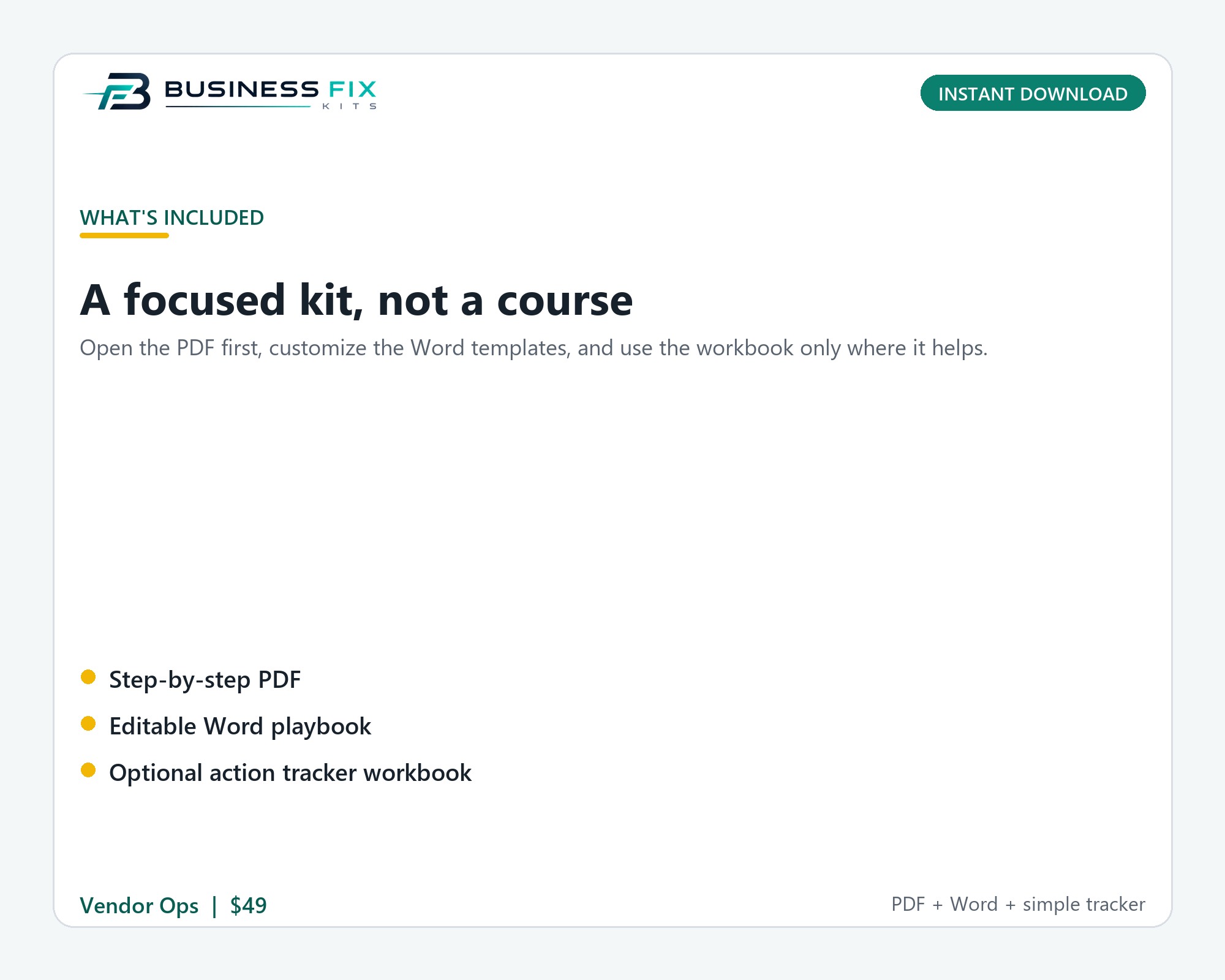 Vendor Price Increase + Pass-Through Negotiation Kit product photo