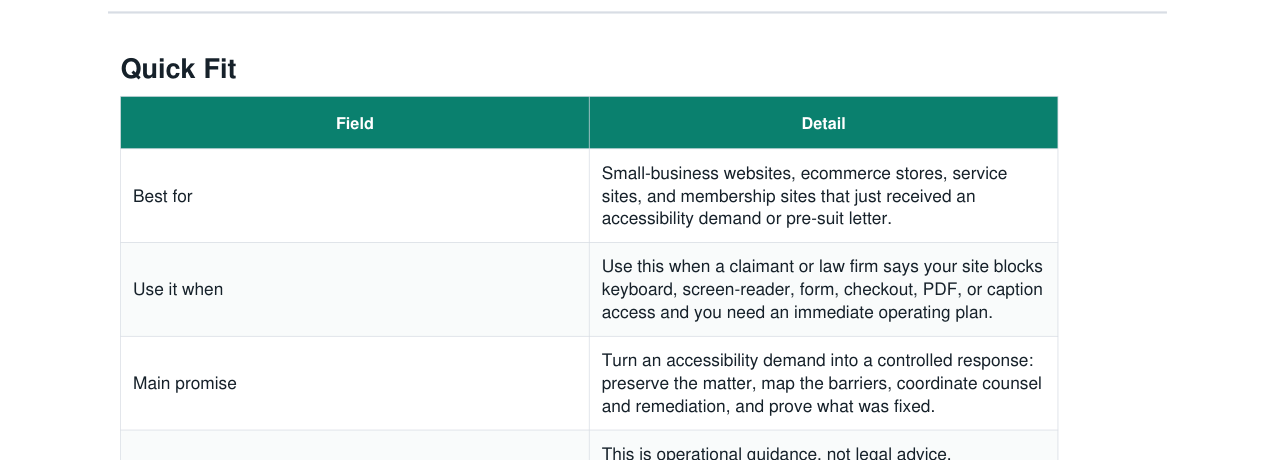 ADA Website Accessibility Demand Response Kit real file preview