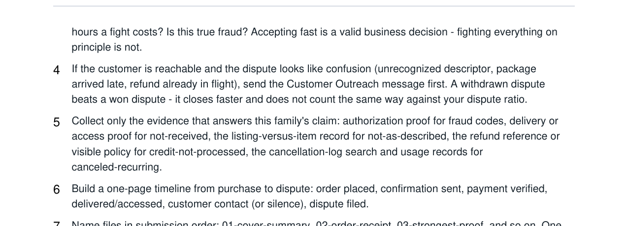 Chargeback Evidence Response real file preview