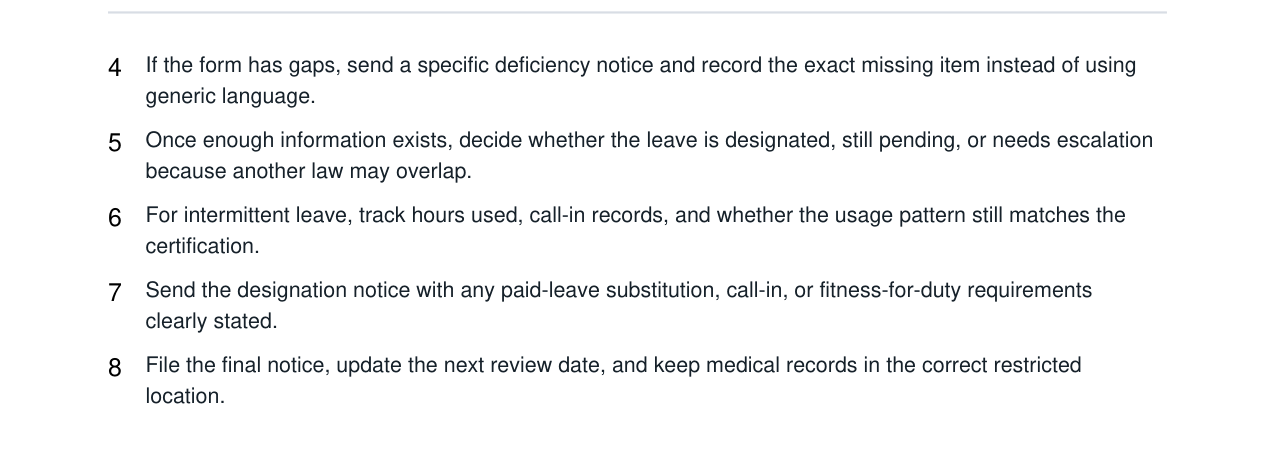 FMLA Certification Follow-Up and Designation Kit real file preview