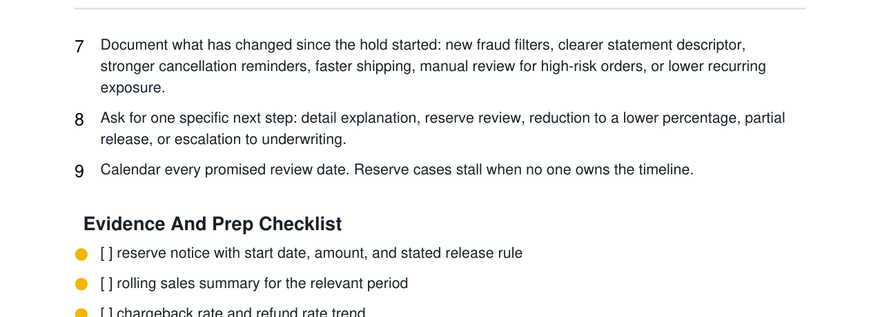 Merchant Account Reserve Hold Release Kit real file preview