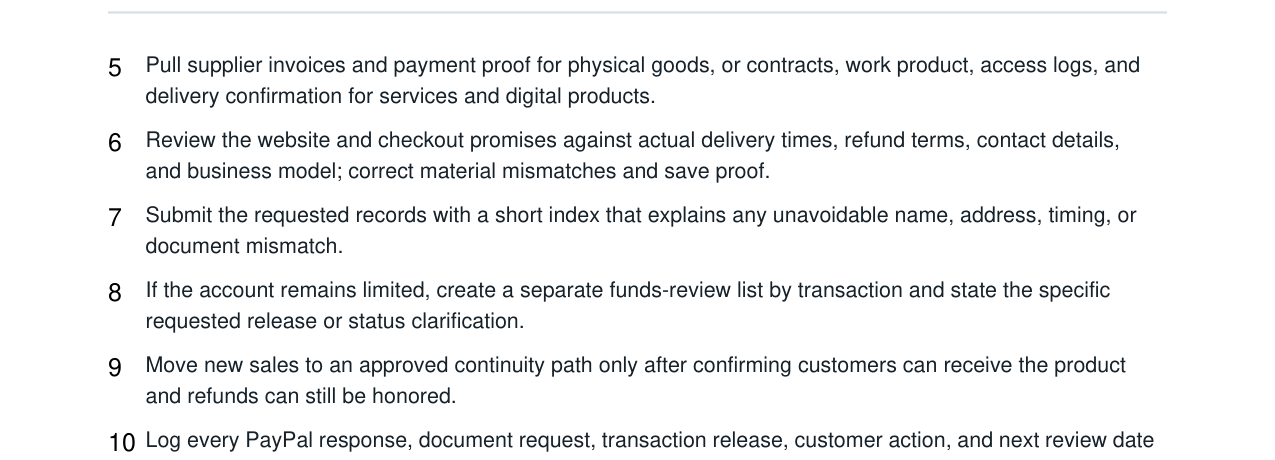 PayPal Account Limitation + Funds Release Kit real file preview