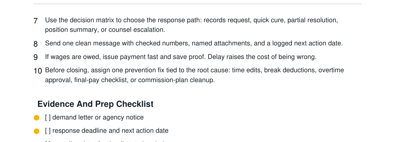 Wage Claim Employer Response Kit real file preview
